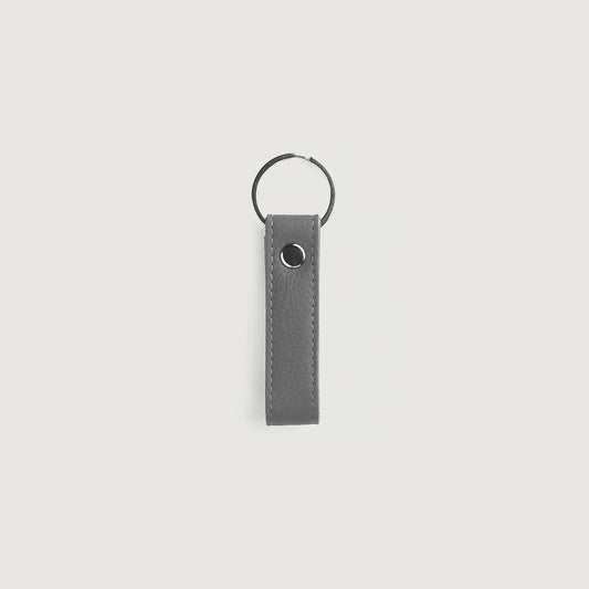 Brex Adkins Grey Leather Keychain - grey leather keychain, view 1