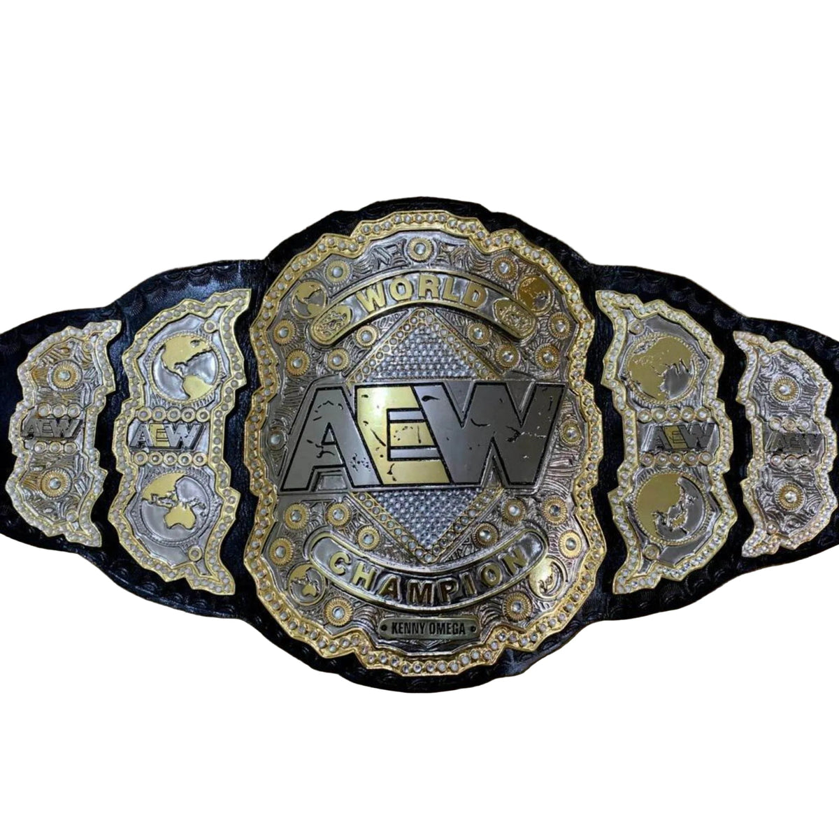 AEW Championship Inspired Brass Wrestling Title Belt - photo 1 of 7 | Brex International