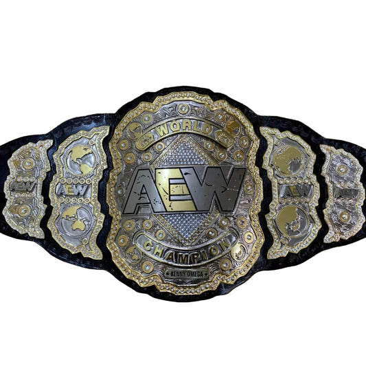 AEW Championship Inspired Brass Wrestling Title Belt - photo 1 of 7 | Brex International