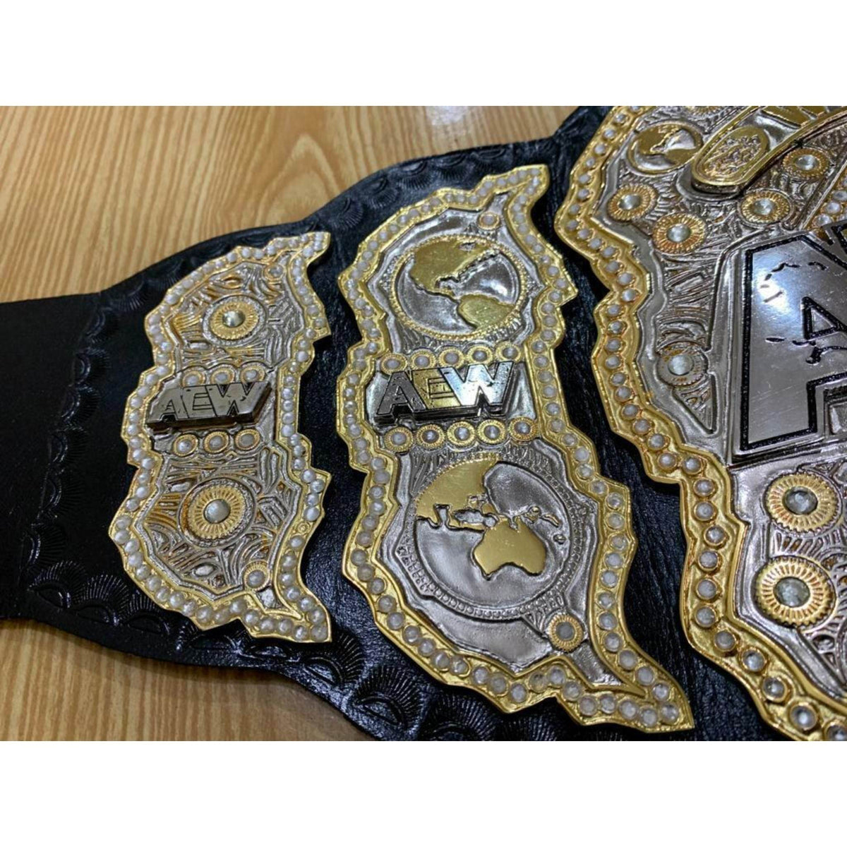 AEW Championship Inspired Brass Wrestling Title Belt - photo 5 of 7 | Brex International