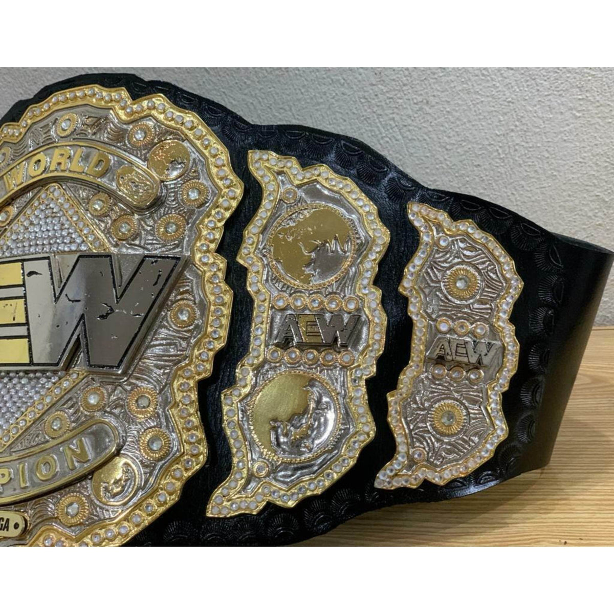 AEW Championship Inspired Brass Wrestling Title Belt - photo 6 of 7 | Brex International
