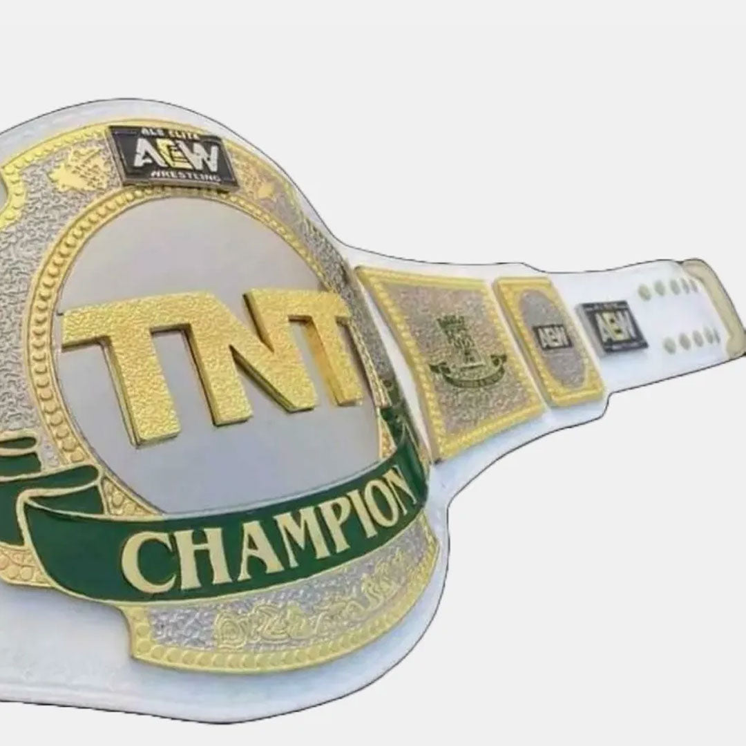 AEW TNT Championship Belt All Elite Wrestling TNT White Leather Replica Inspired Belt - photo 3 of 4 | Brex International