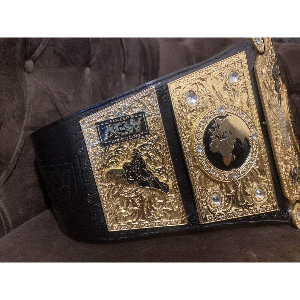 AEW Women's World Championship Inspired Brass Plate Title Belt - photo 2 of 7 | Brex International