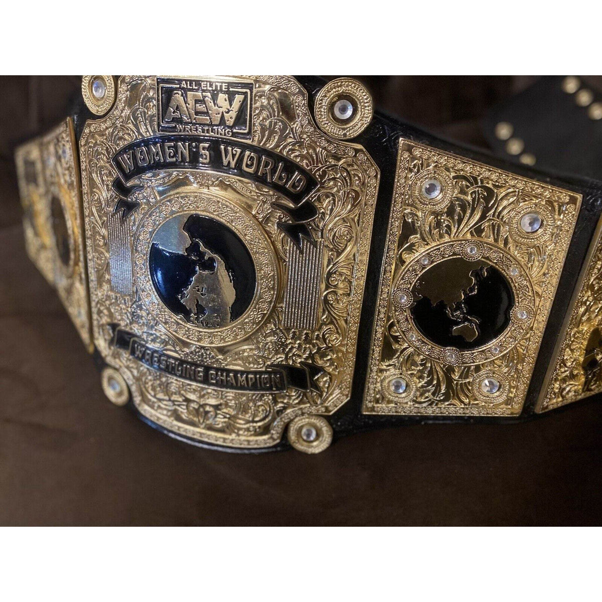 AEW Women's World Championship Inspired Brass Plate Title Belt - photo 6 of 7 | Brex International