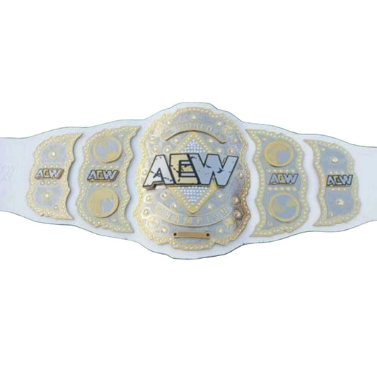 AEW World Championship Inspired Brass Plate Wrestling Belt - photo 1 of 8 | Brex International