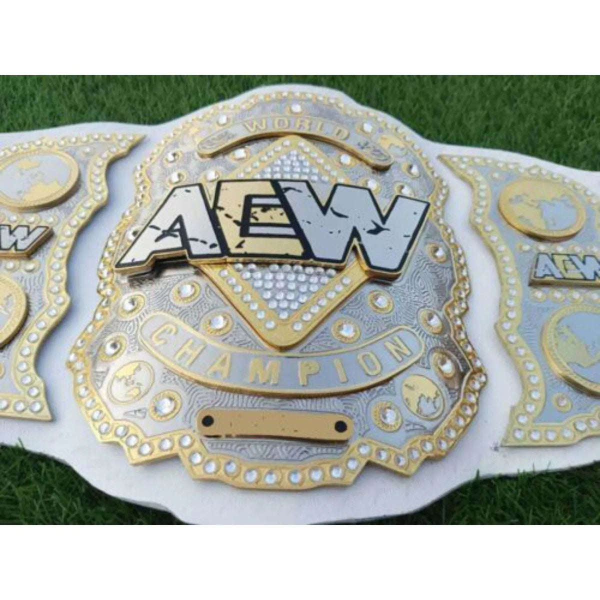 AEW World Championship Inspired Brass Plate Wrestling Belt - photo 2 of 8 | Brex International