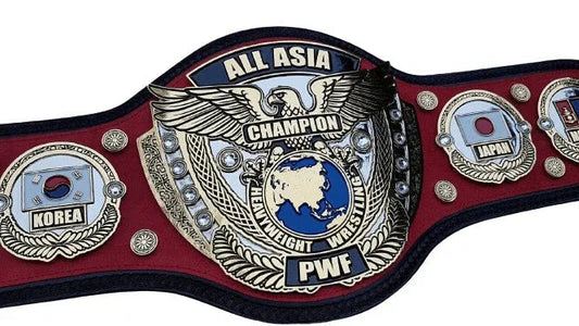 All Japan Pro-Wrestling PWF Asia Wrestling Championship Inspired Title Belt - photo 1 of 1 | Brex International