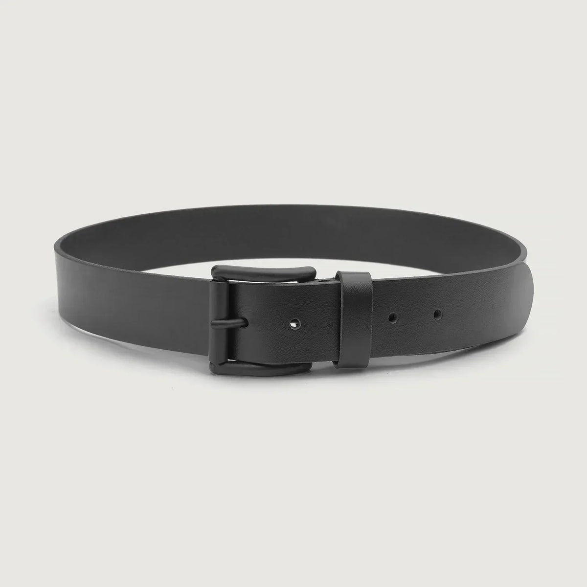 Brex Allan Black Leather Casual Belt - black casual leather belt, view 1