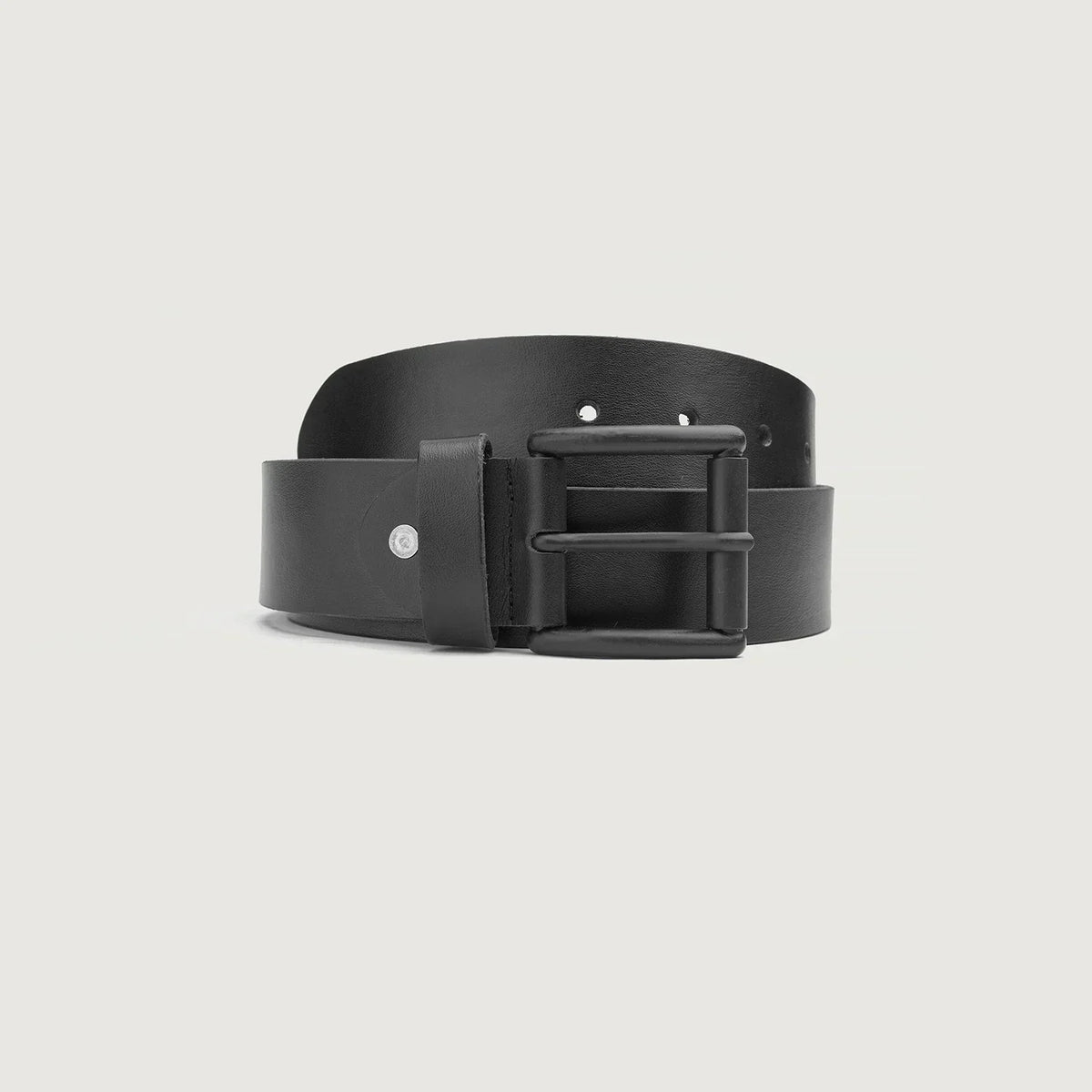 Brex Allan Black Leather Casual Belt - black casual leather belt, view 3