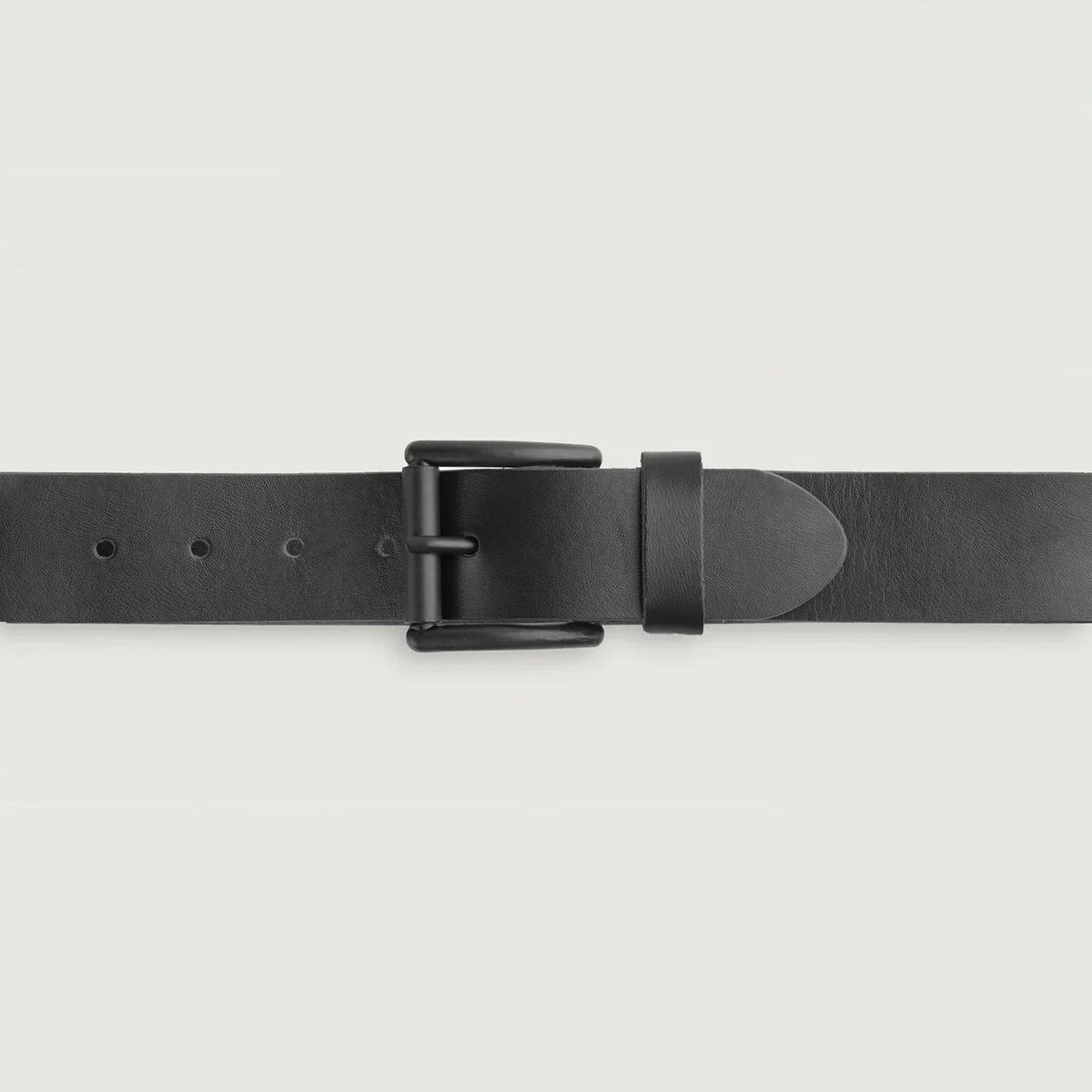 Brex Allan Black Leather Casual Belt - black casual leather belt, view 4