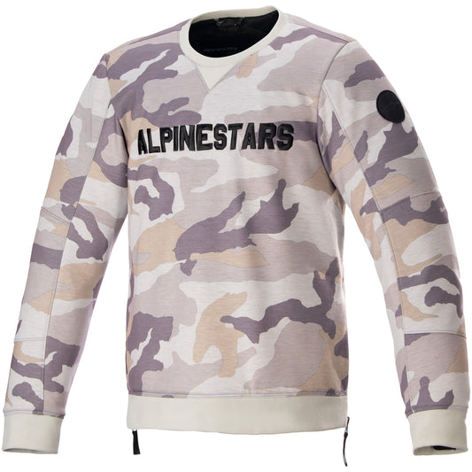 Alpinestars Legit Crew Fleece - Light Grey / Camo - Alpinestars motorcycle jacket, view 1