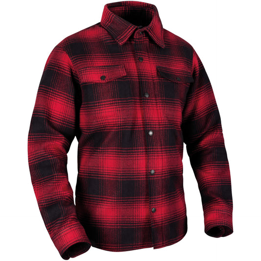 ARMR Prime 2.0 Armoured Shirt - Red / Black - ARMR motorcycle riding shirt, view 1