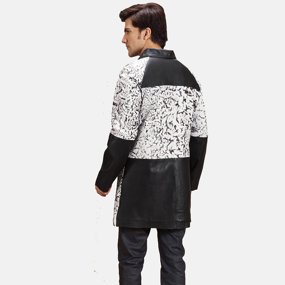 Artistry Black Dye Leather Coat - men's coat in black sheepskin leather, view 4