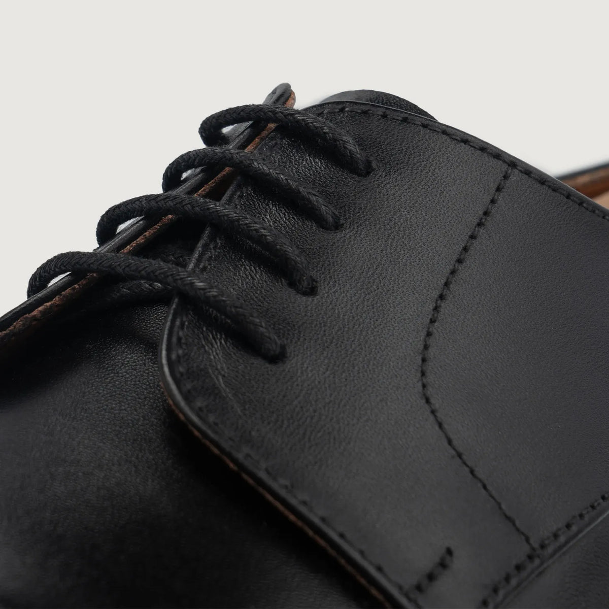 Attorney Derby Black Leather Shoes - men's shoes in black genuine leather, view 4