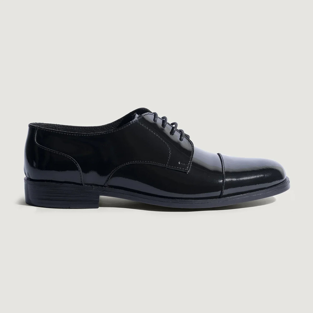 Attorney Derby Black Patent Leather Shoes - men's shoes in black patent leather, view 2