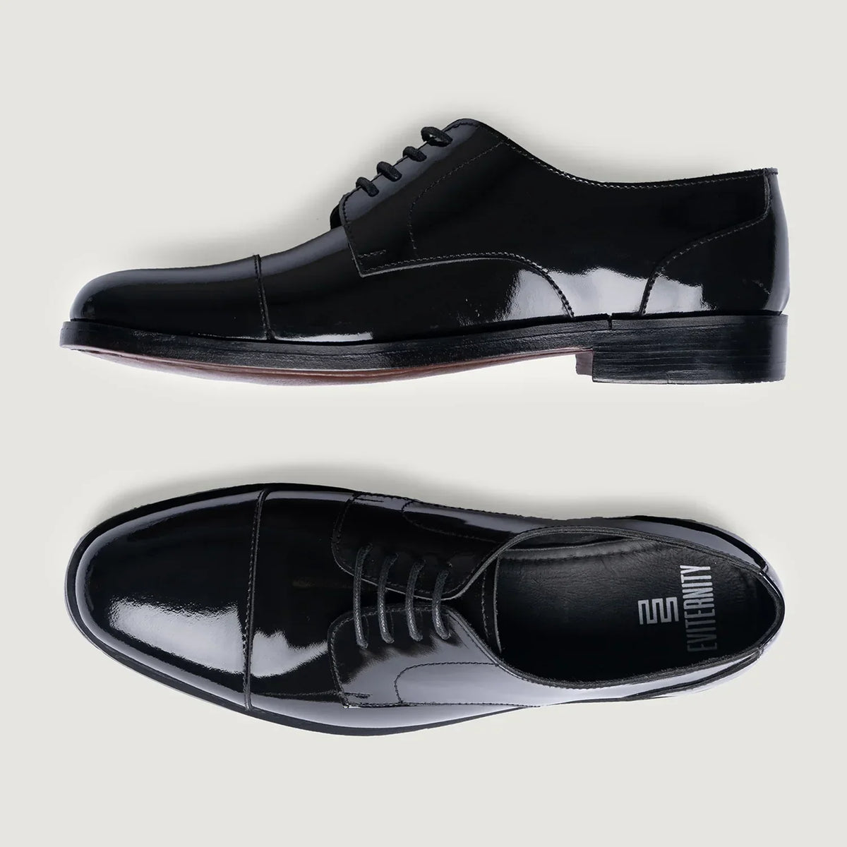 Attorney Derby Black Patent Leather Shoes - men's shoes in black patent leather, view 3