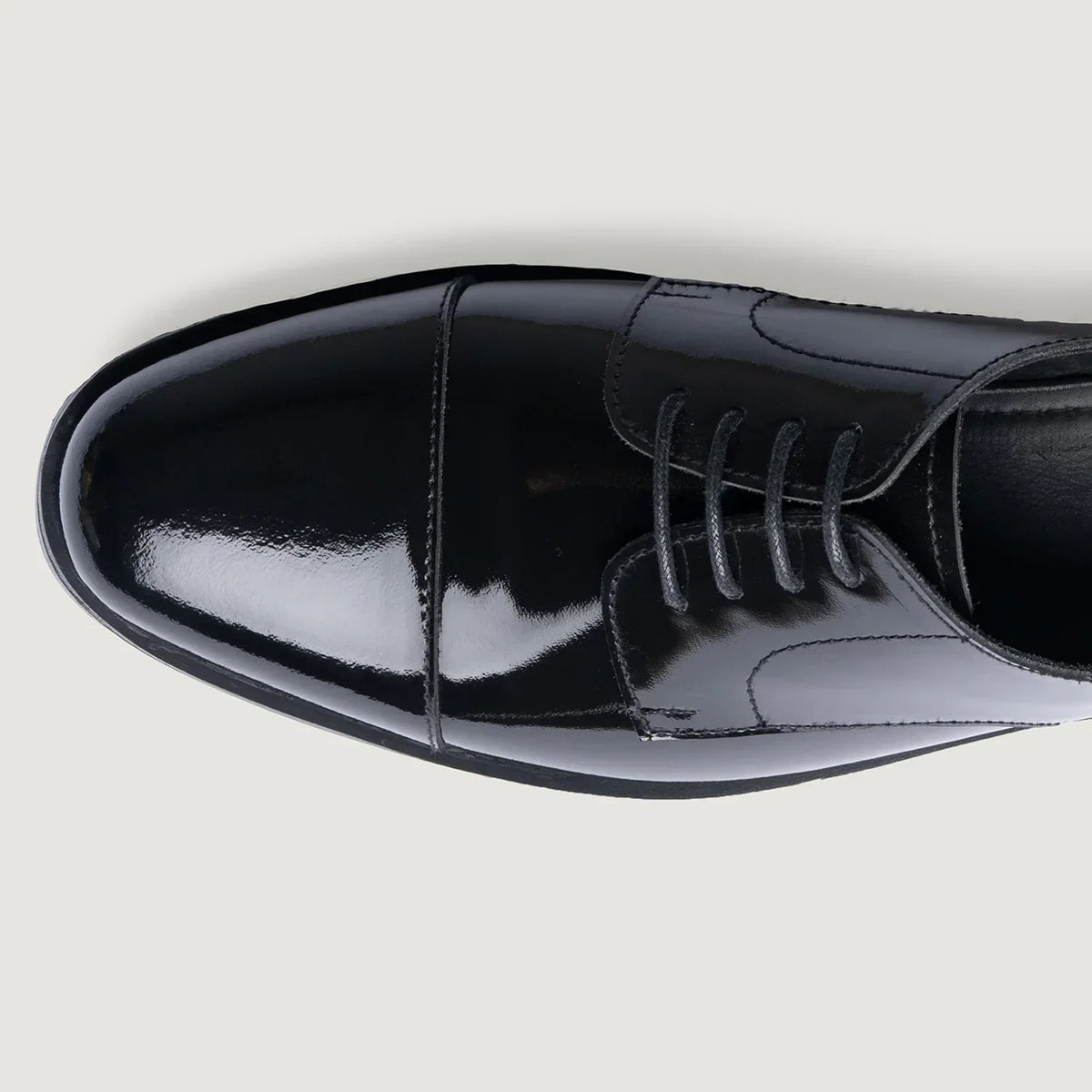 Attorney Derby Black Patent Leather Shoes - men's shoes in black patent leather, view 5