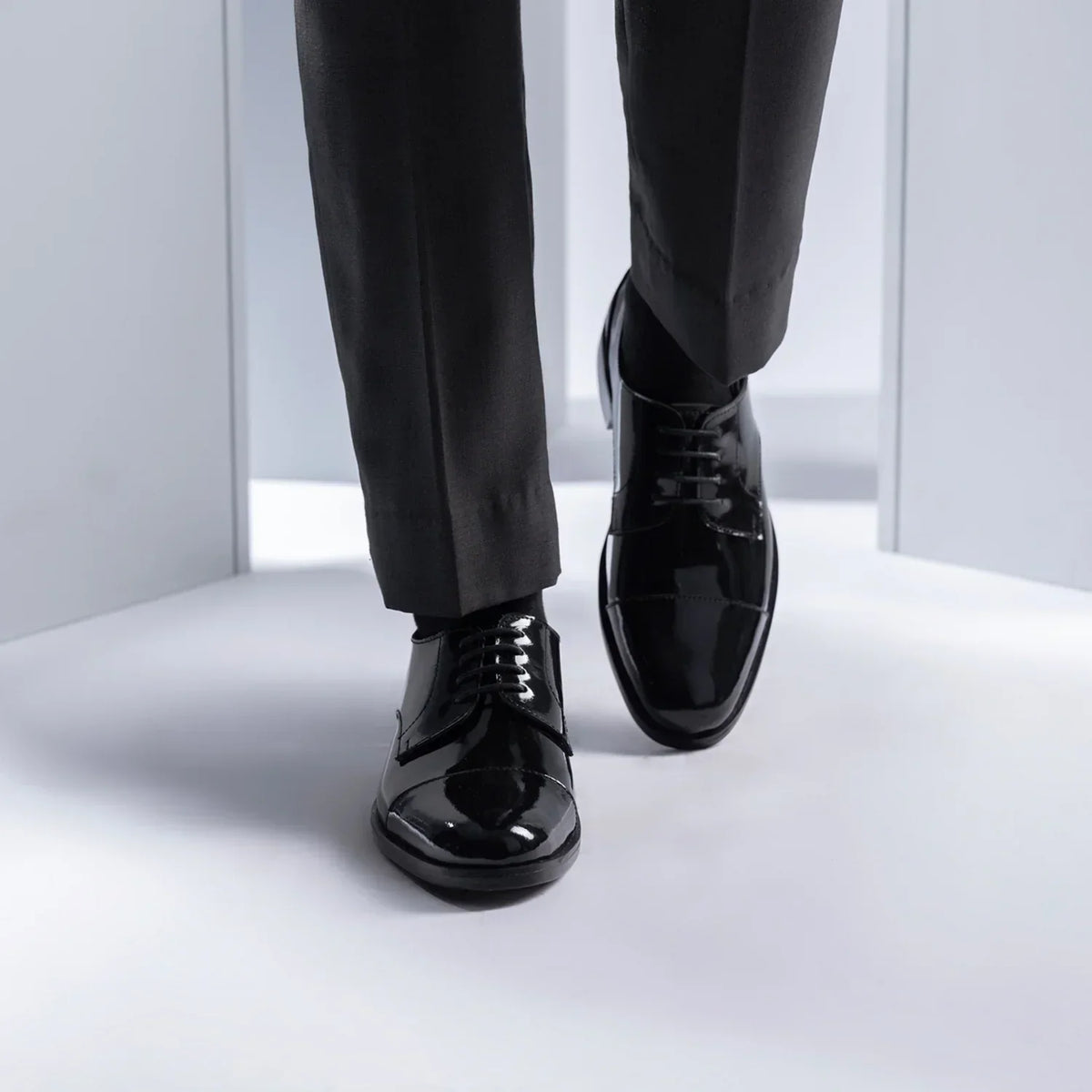 Attorney Derby Black Patent Leather Shoes - men's shoes in black patent leather, view 6