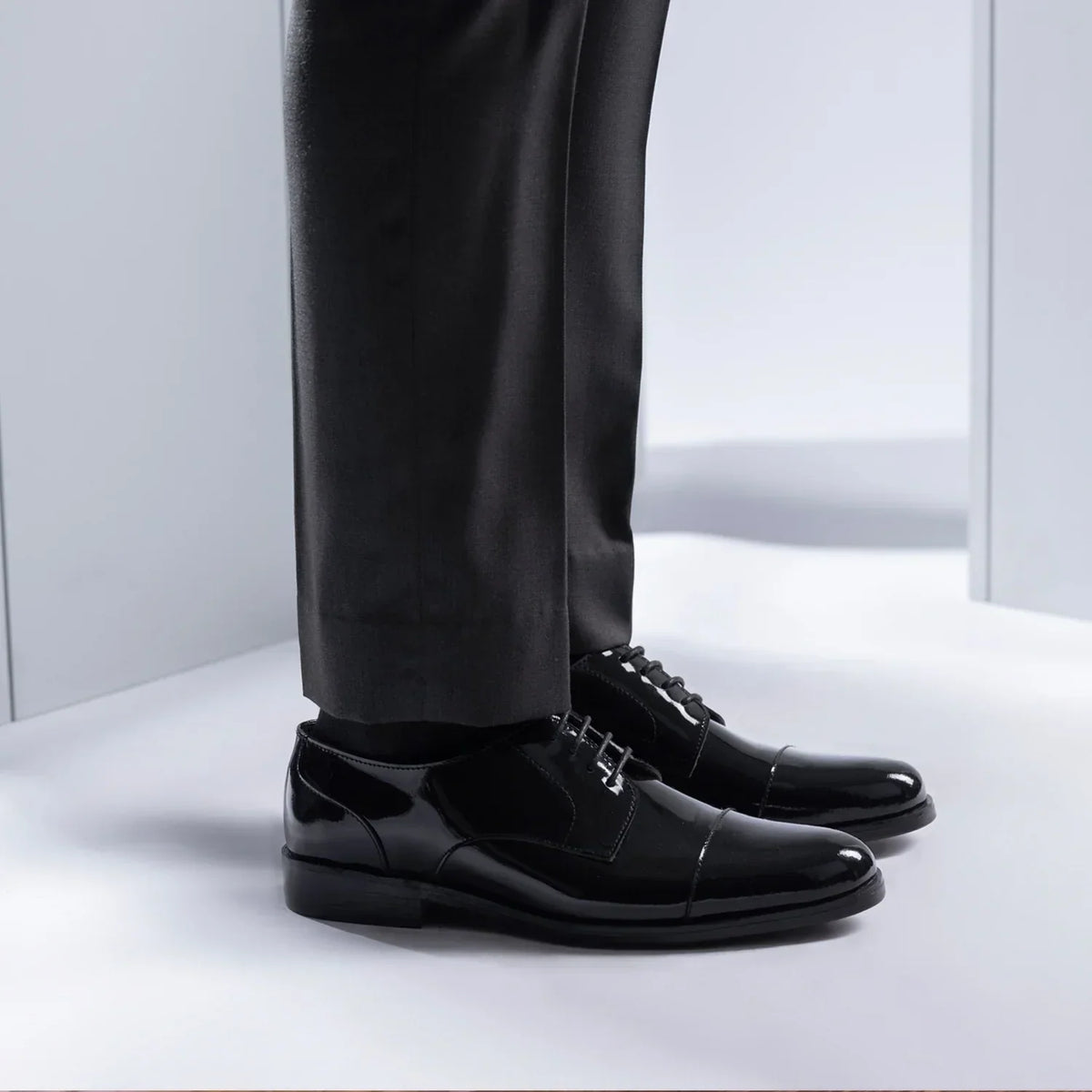 Attorney Derby Black Patent Leather Shoes - men's shoes in black patent leather, view 7