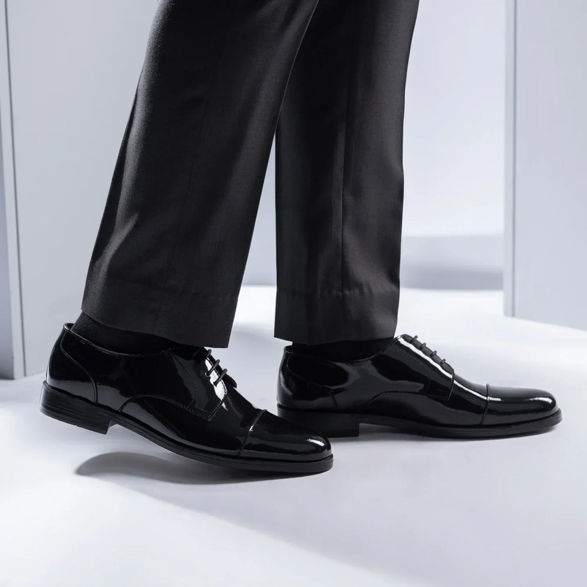 Attorney Derby Black Patent Leather Shoes - men's shoes in black patent leather, view 8