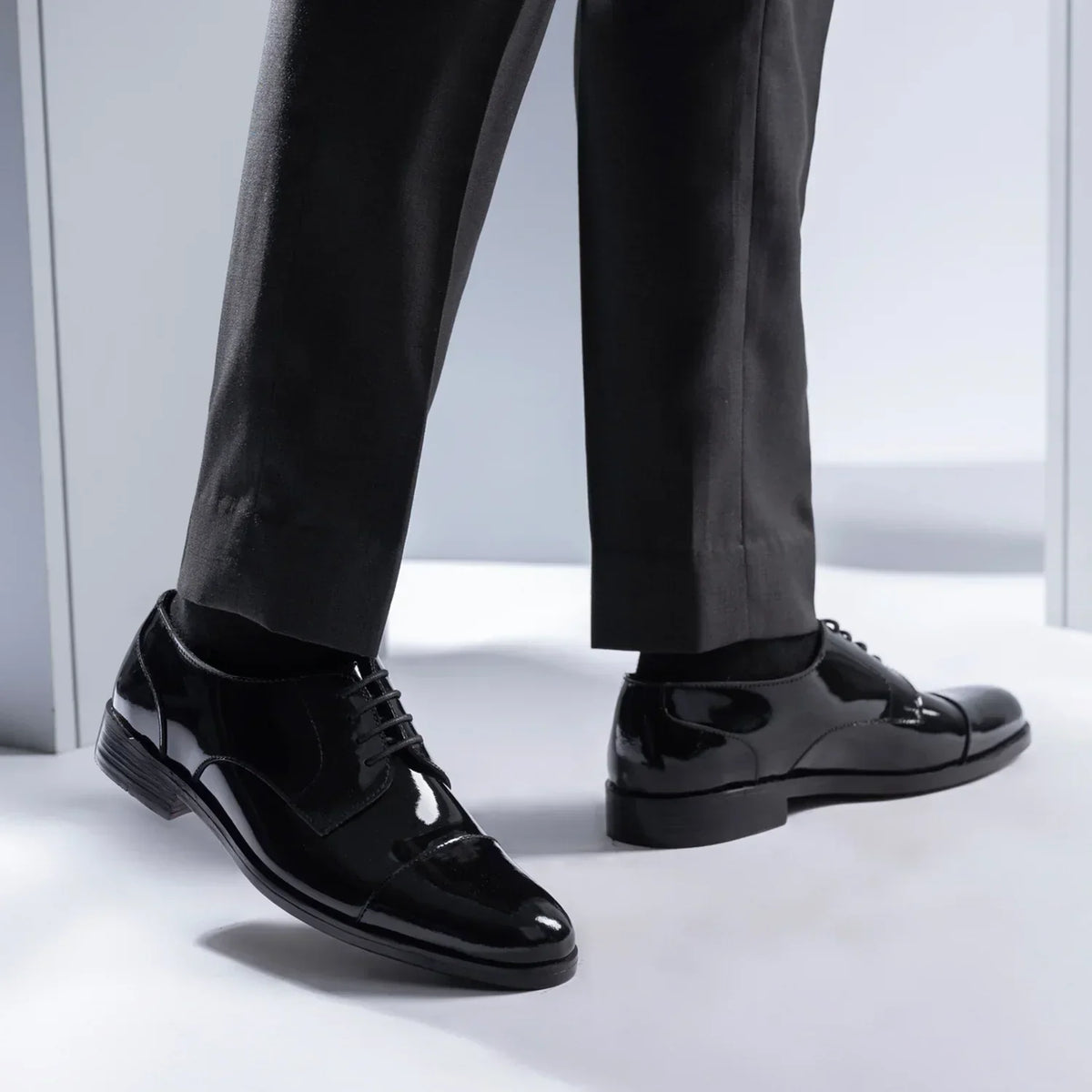 Attorney Derby Black Patent Leather Shoes - men's shoes in black patent leather, view 9
