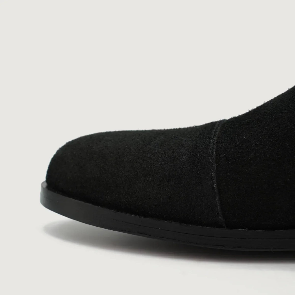 Attorney Derby Black Suede Leather Shoes - men's shoes in black suede leather, view 5