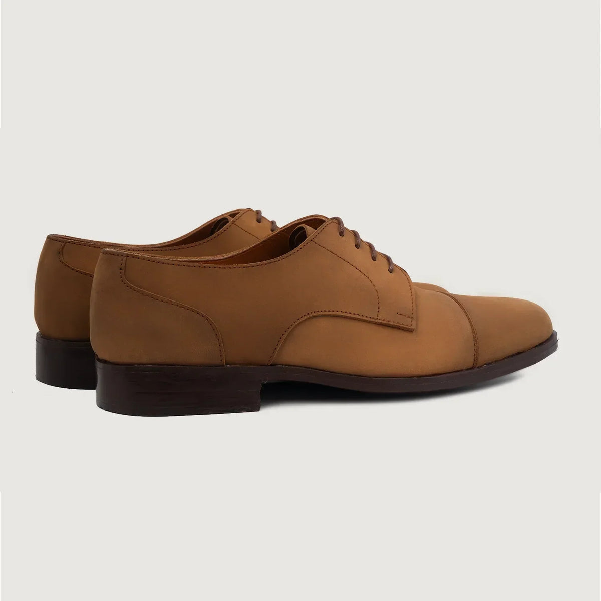 Attorney Derby Brown Nubuck Leather Shoes - men's shoes in brown nubuck leather, view 4