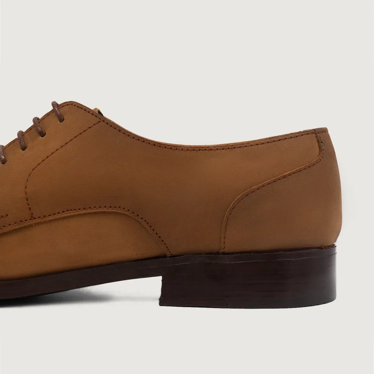 Attorney Derby Brown Nubuck Leather Shoes - men's shoes in brown nubuck leather, view 5