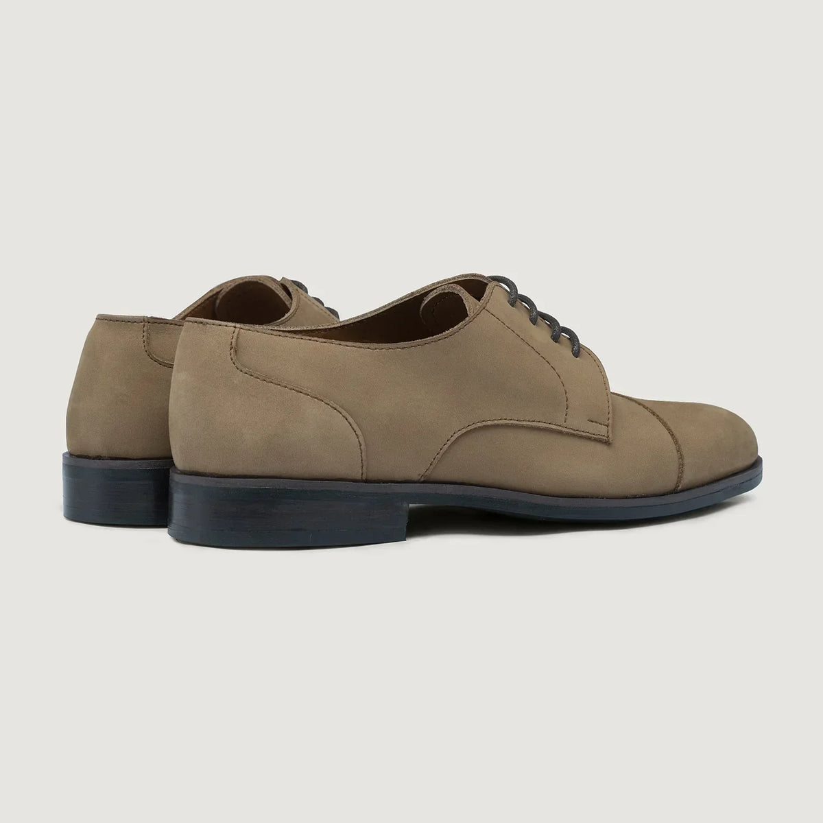 Attorney Derby Brown Nubuck Leather Shoes Rugged Sole - men's shoes in brown nubuck leather, view 4