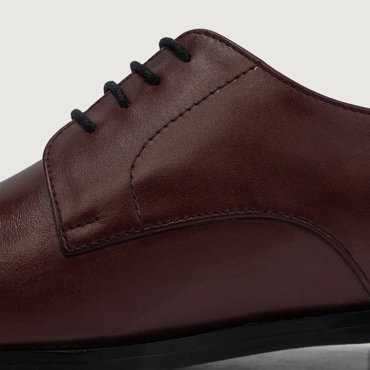 Attorney Derby Maroon Leather Shoes - men's shoes in maroon genuine leather, view 5