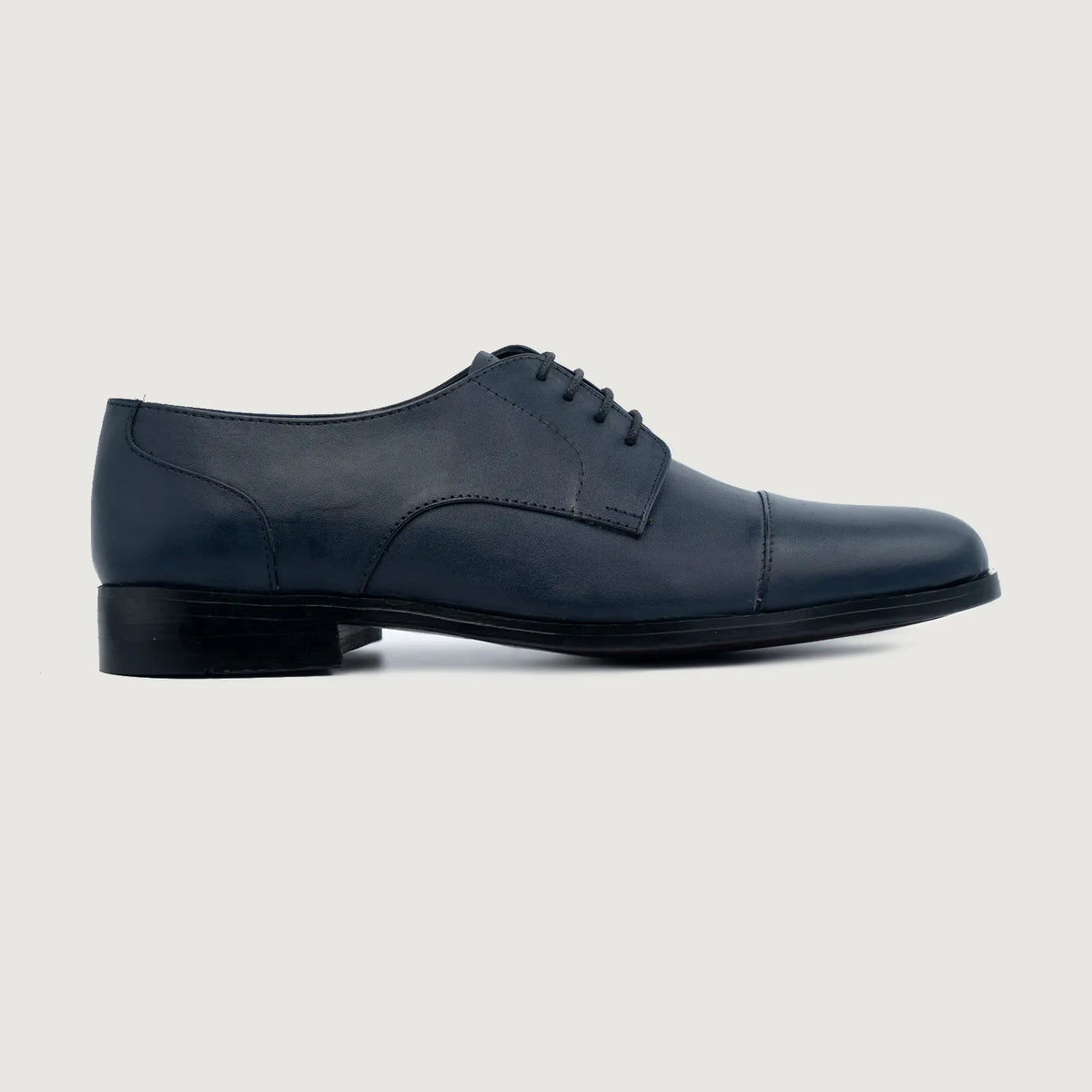 Attorney Derby Midnight Blue Leather Shoes - men's shoes in midnight blue genuine leather, view 2