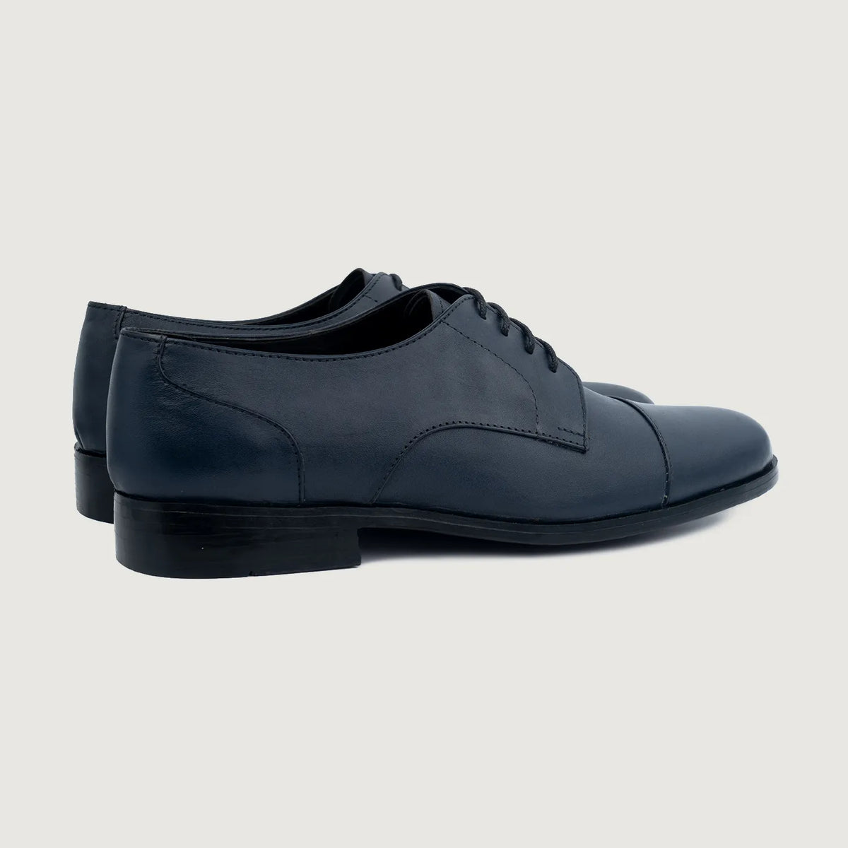 Attorney Derby Midnight Blue Leather Shoes - men's shoes in midnight blue genuine leather, view 4