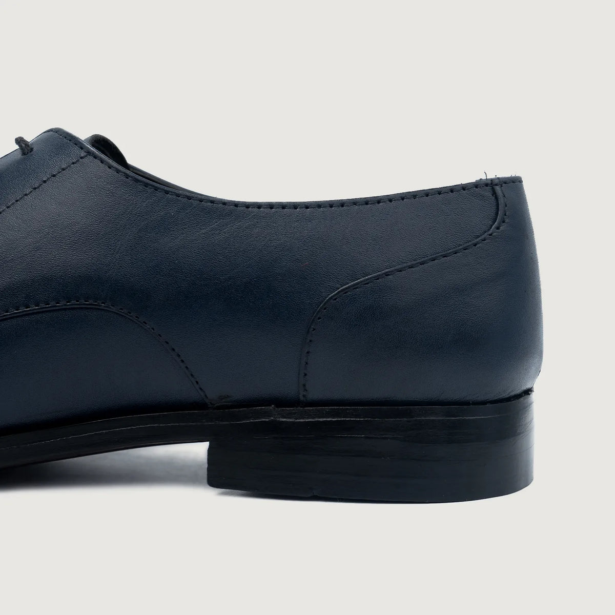 Attorney Derby Midnight Blue Leather Shoes - men's shoes in midnight blue genuine leather, view 5