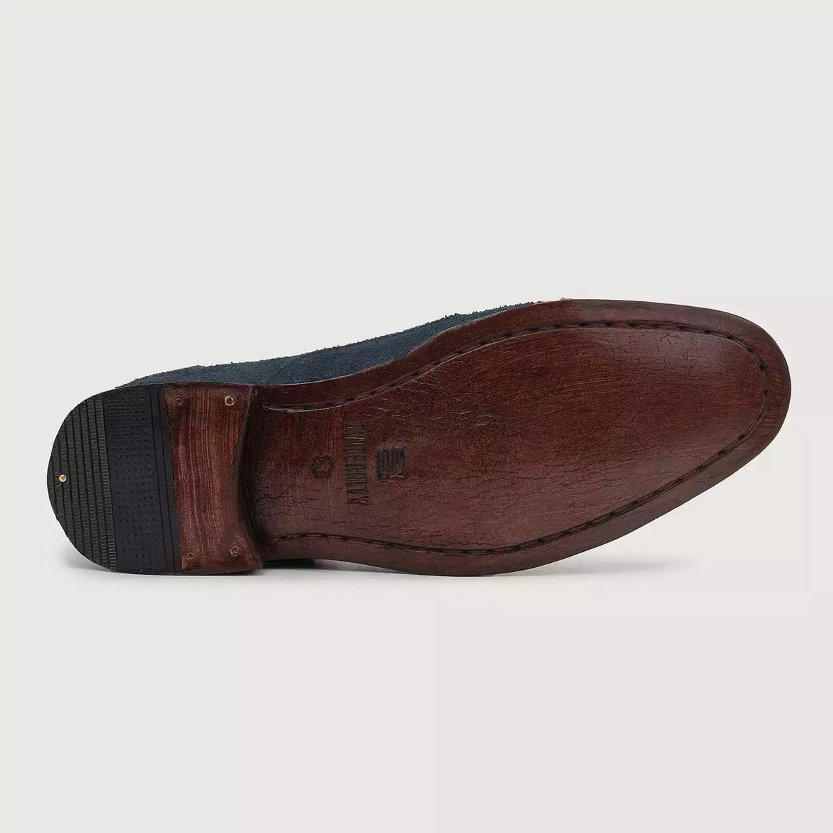 Attorney Derby Midnight Blue Suede Leather Shoes - men's shoes in midnight blue suede leather, view 5