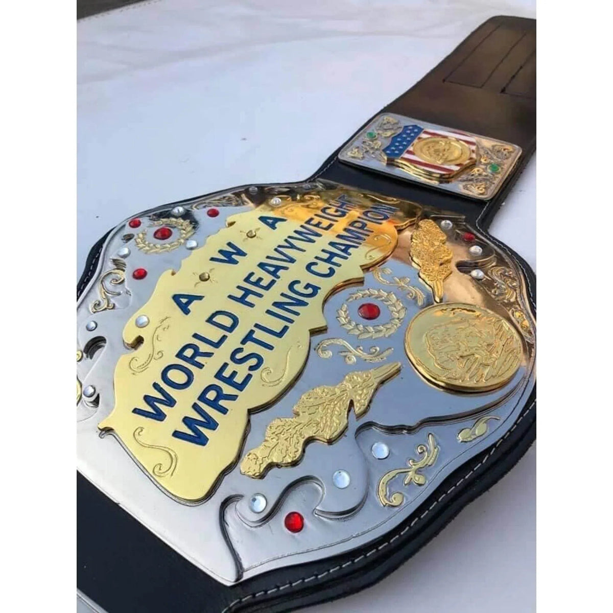 AWA World Heavyweight Championship Inspired Brass Collector Belt - photo 4 of 7 | Brex International