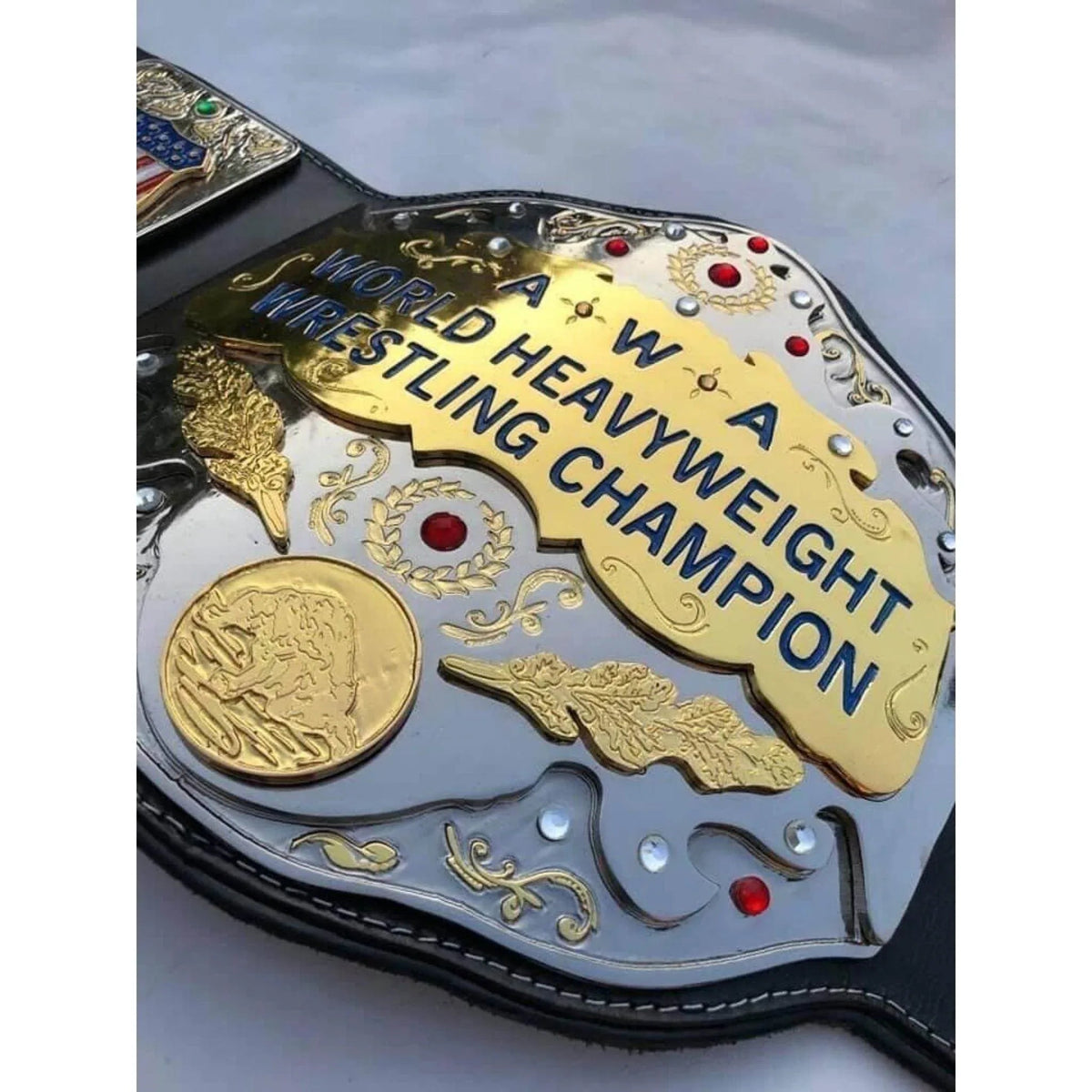 AWA World Heavyweight Championship Inspired Brass Collector Belt - photo 6 of 7 | Brex International