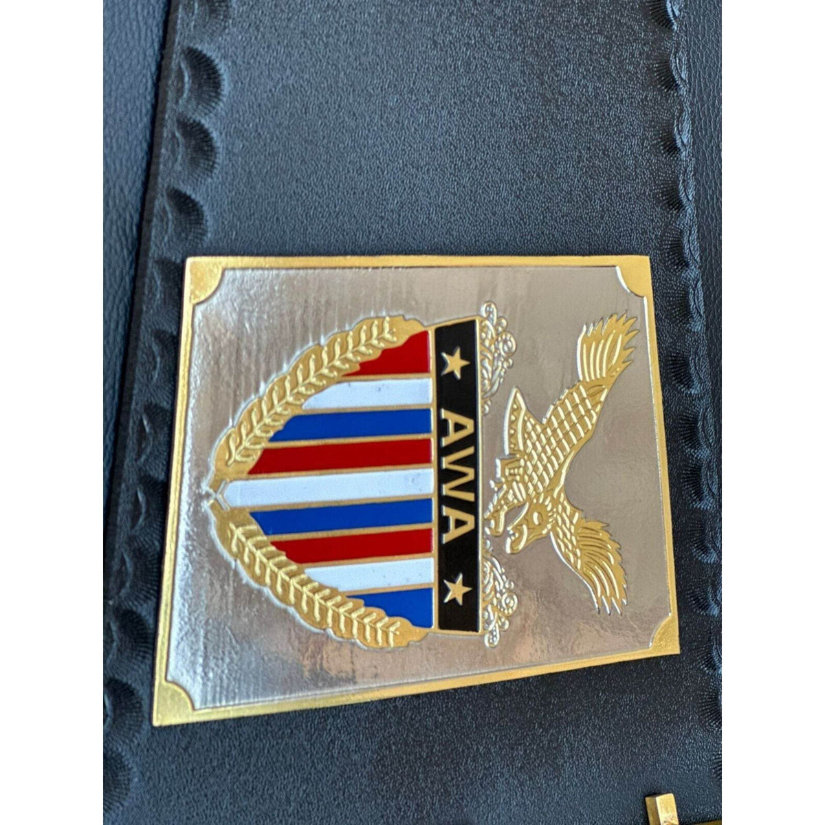 AWA World Heavyweight Championship Inspired Brass Plate Title Belt - photo 12 of 12 | Brex International