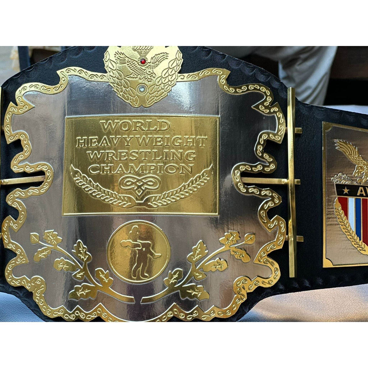 AWA World Heavyweight Championship Inspired Brass Plate Title Belt - photo 3 of 12 | Brex International