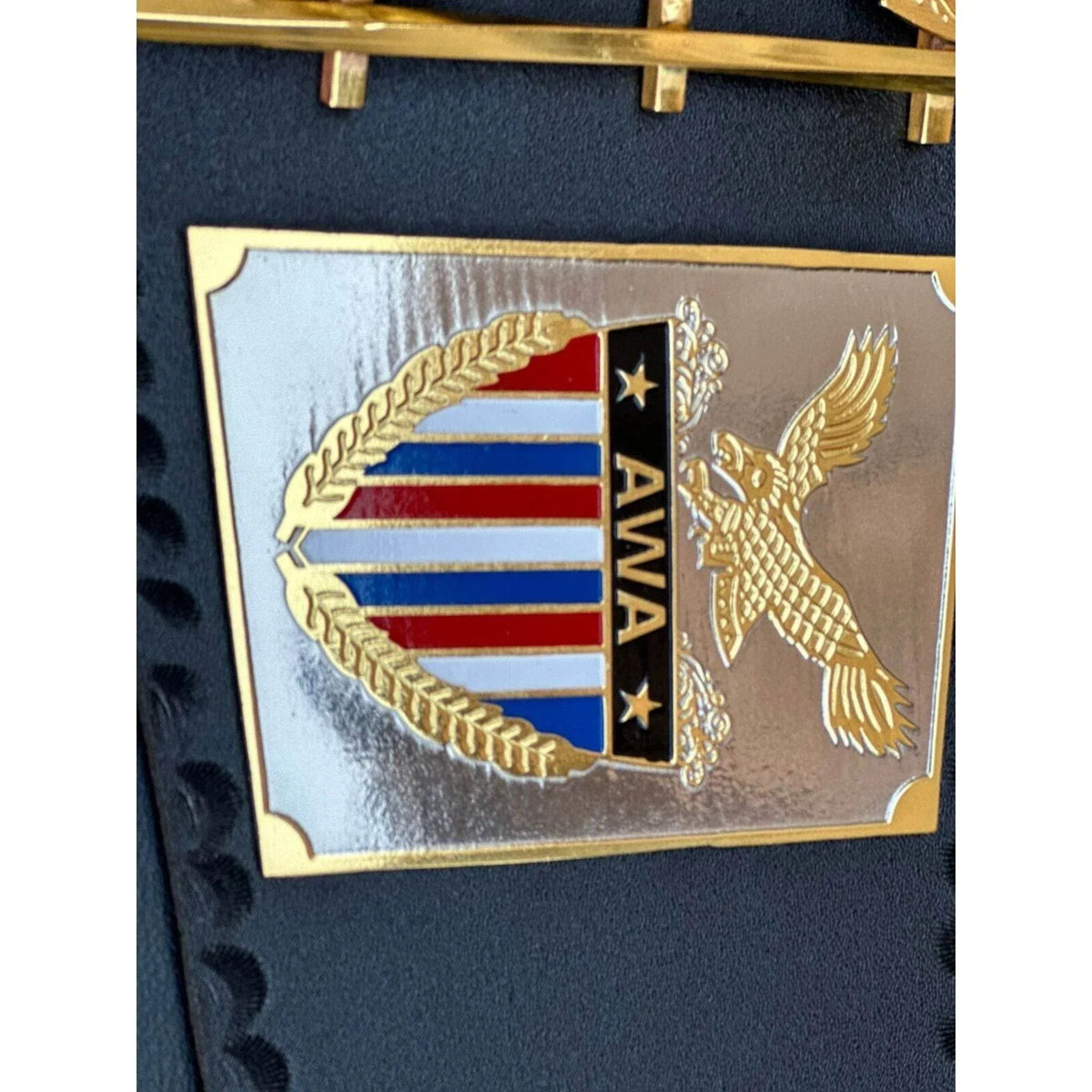 AWA World Heavyweight Championship Inspired Brass Plate Title Belt - photo 6 of 12 | Brex International