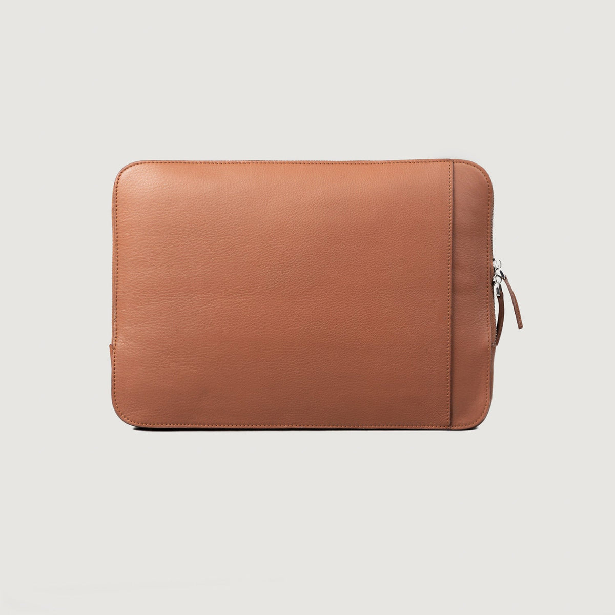 Brex Baxter Brown Leather Laptop Sleeve - brown leather laptop sleeve, view 1