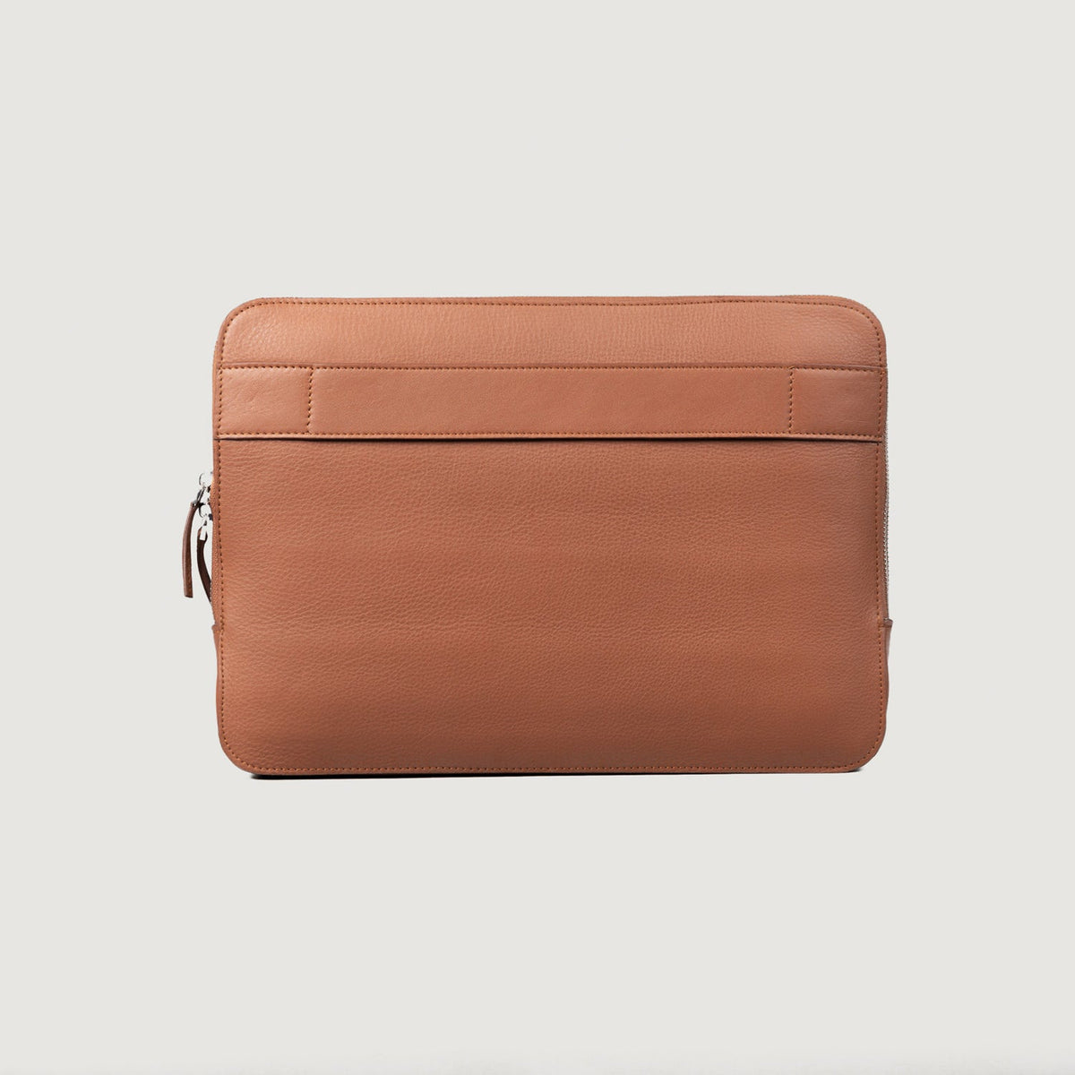 Brex Baxter Brown Leather Laptop Sleeve - brown leather laptop sleeve, view 3