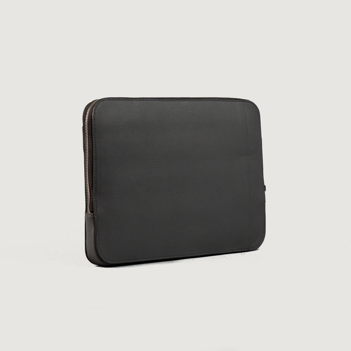 Brex Baxter Grey Leather Laptop Sleeve - grey leather laptop sleeve, view 8