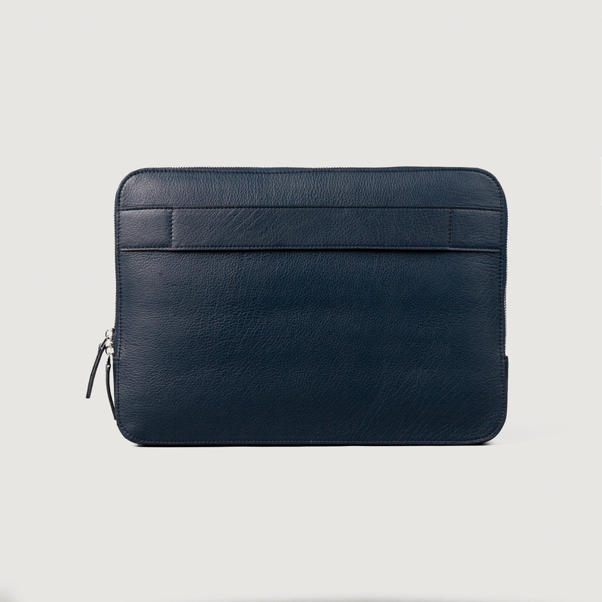 Brex Baxter Midnight Blue Leather Laptop Sleeve - midnight blue leather laptop sleeve, view 3