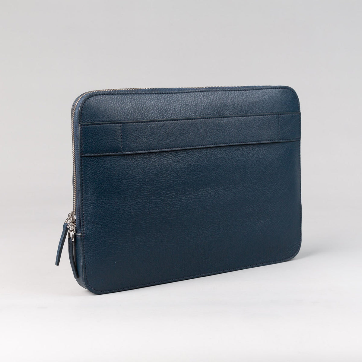 Brex Baxter Midnight Blue Leather Laptop Sleeve - midnight blue leather laptop sleeve, view 6