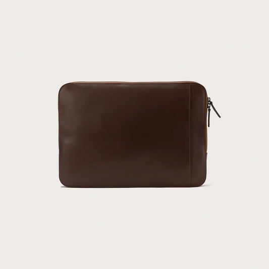 Brex Baxter Vintage Brown Leather Laptop Sleeve - brown vintage leather laptop sleeve, view 1