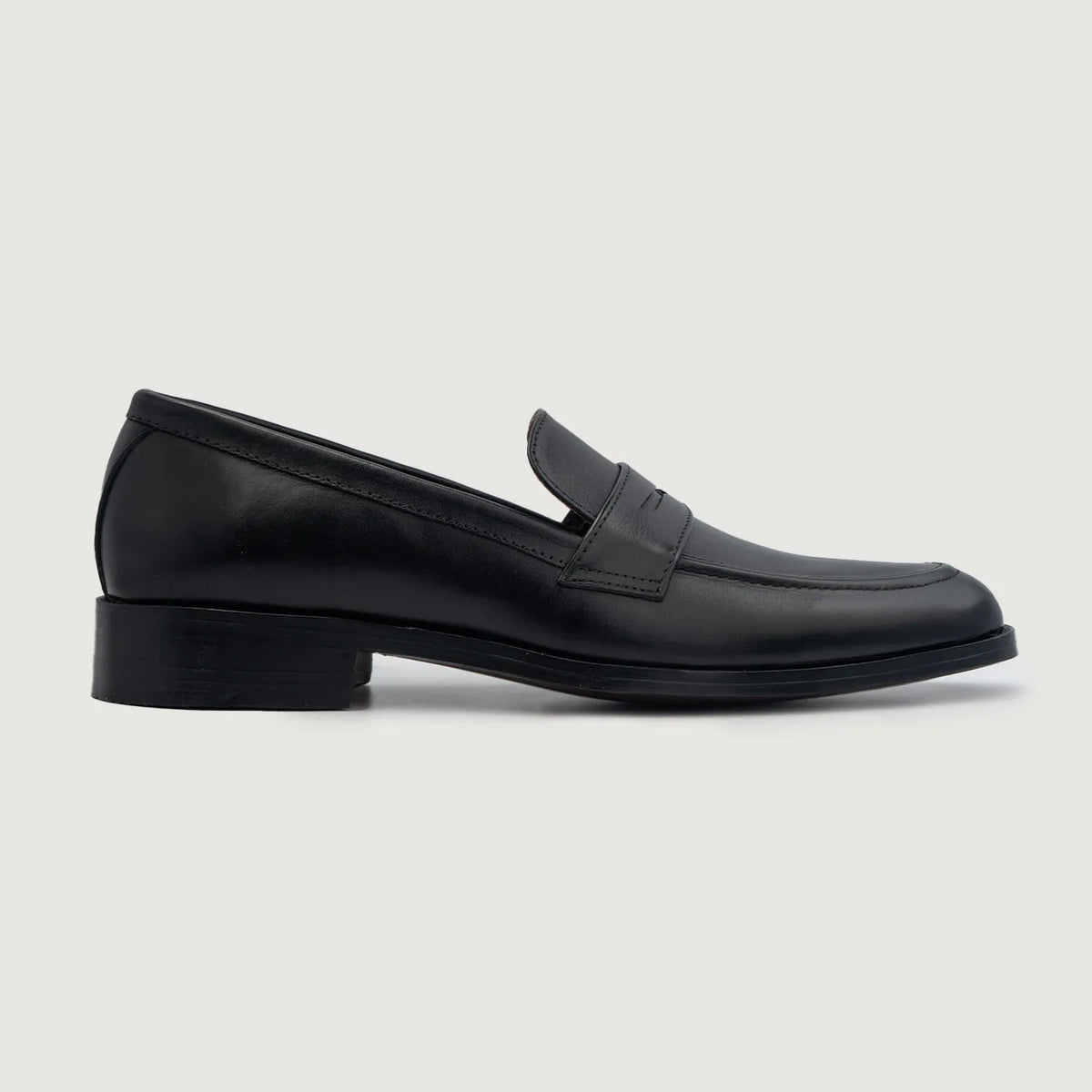 Baxton Black Leather Loafers - men's loafers in black genuine leather, view 2