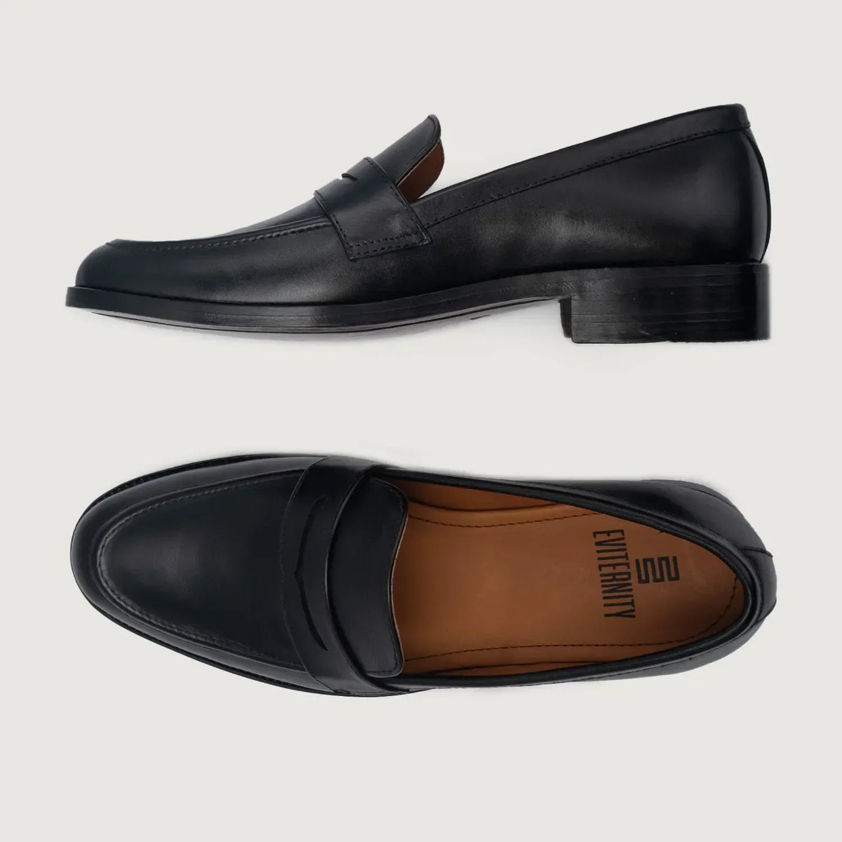 Baxton Black Leather Loafers - men's loafers in black genuine leather, view 3