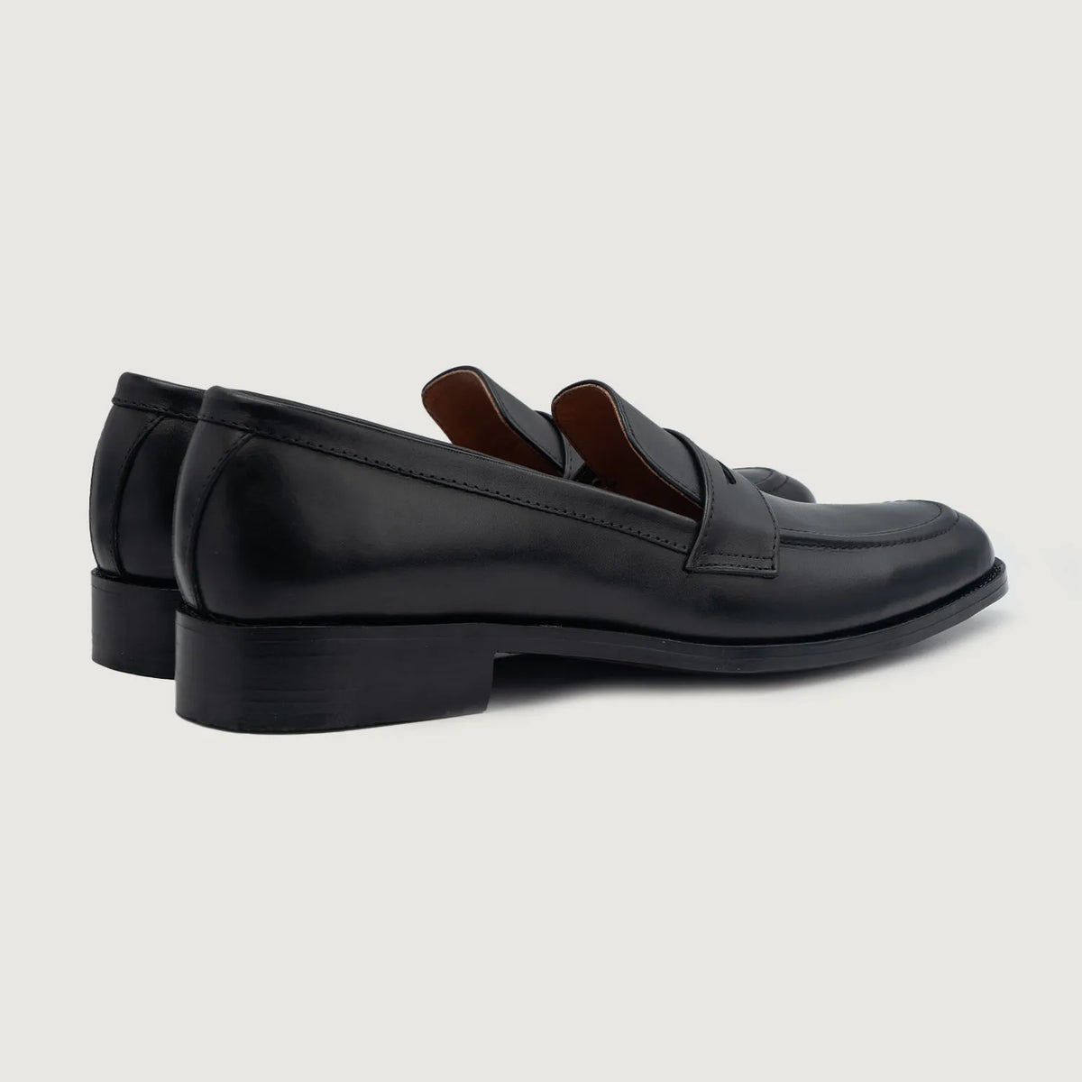 Baxton Black Leather Loafers - men's loafers in black genuine leather, view 4