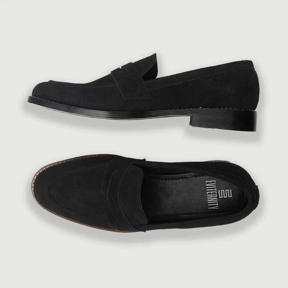 Baxton Black Suede Leather Loafers - men's loafers in black suede leather, view 4
