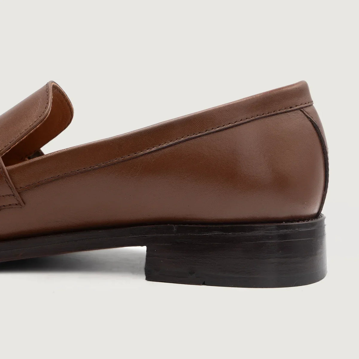 Baxton Brown Leather Loafers - men's loafers in brown genuine leather, view 5